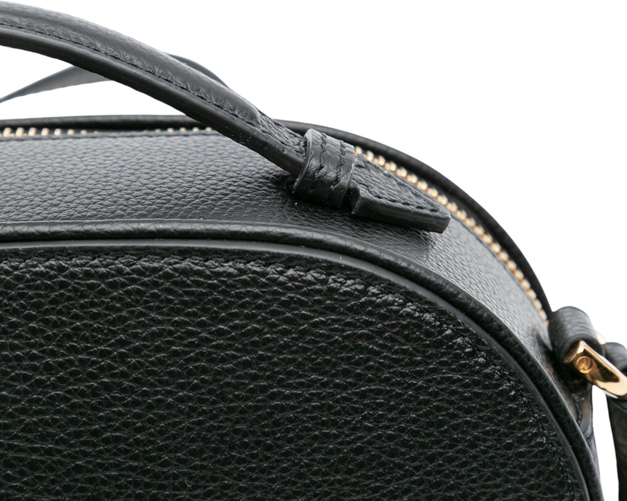 Versace Grainy Calfskin Virtus V Camera Bag Zwart
