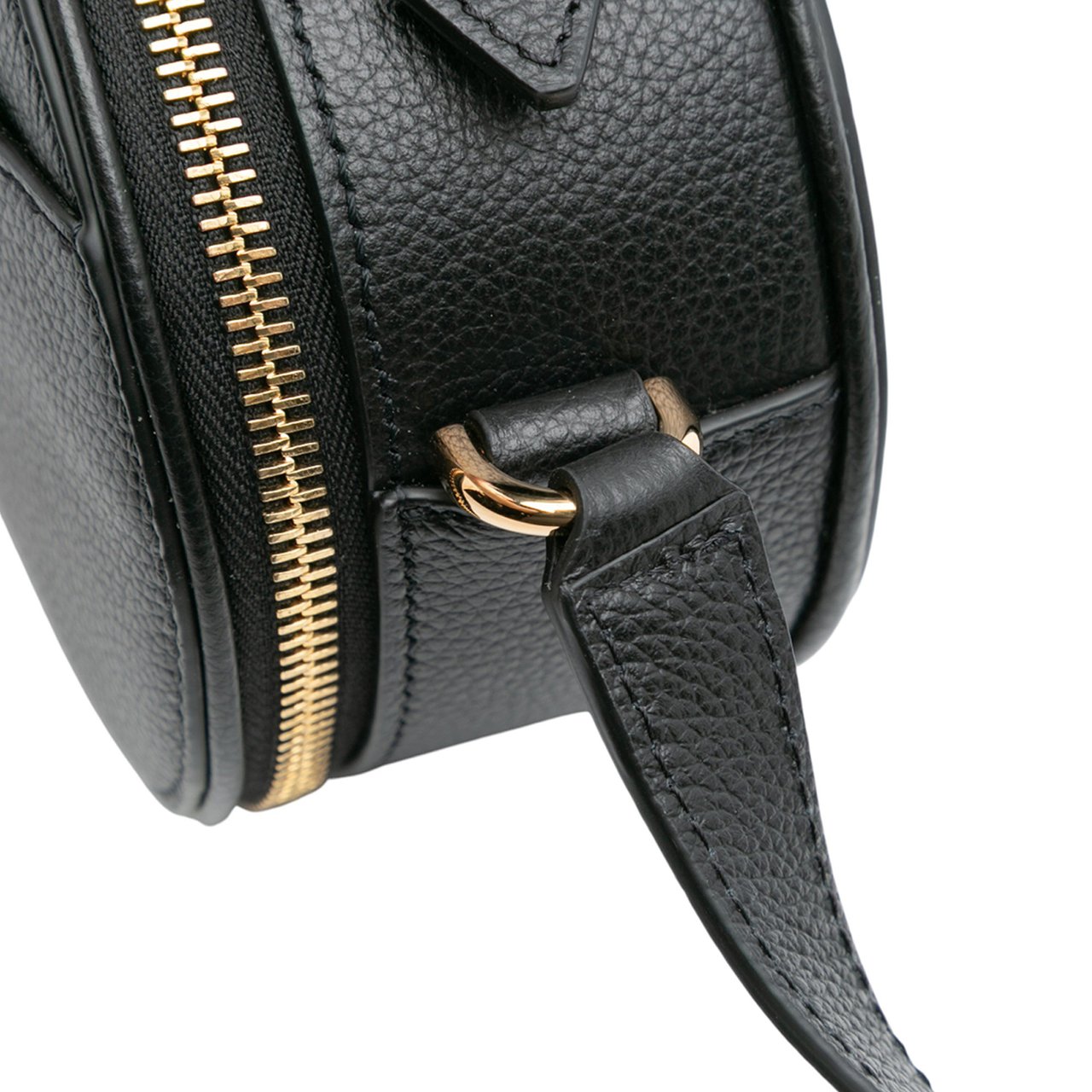 Versace Grainy Calfskin Virtus V Camera Bag Zwart