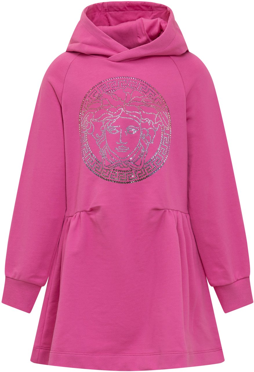 Versace Abito Medusa Strass Roze