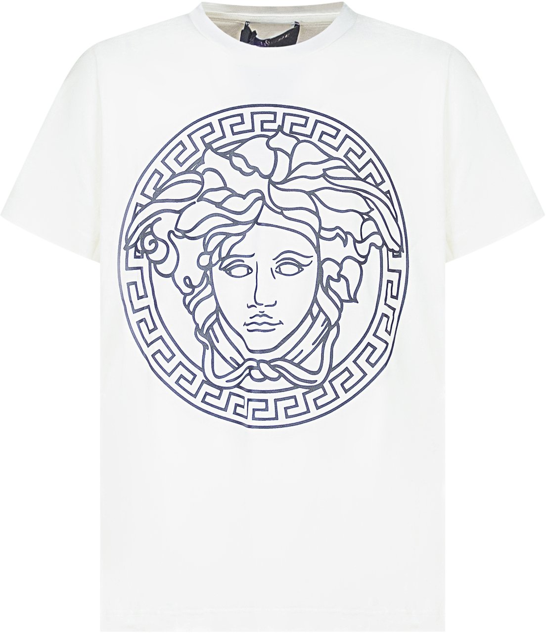 Versace Versace Kids T-Shirt Bianca con Maxi Logo Medusa Wit