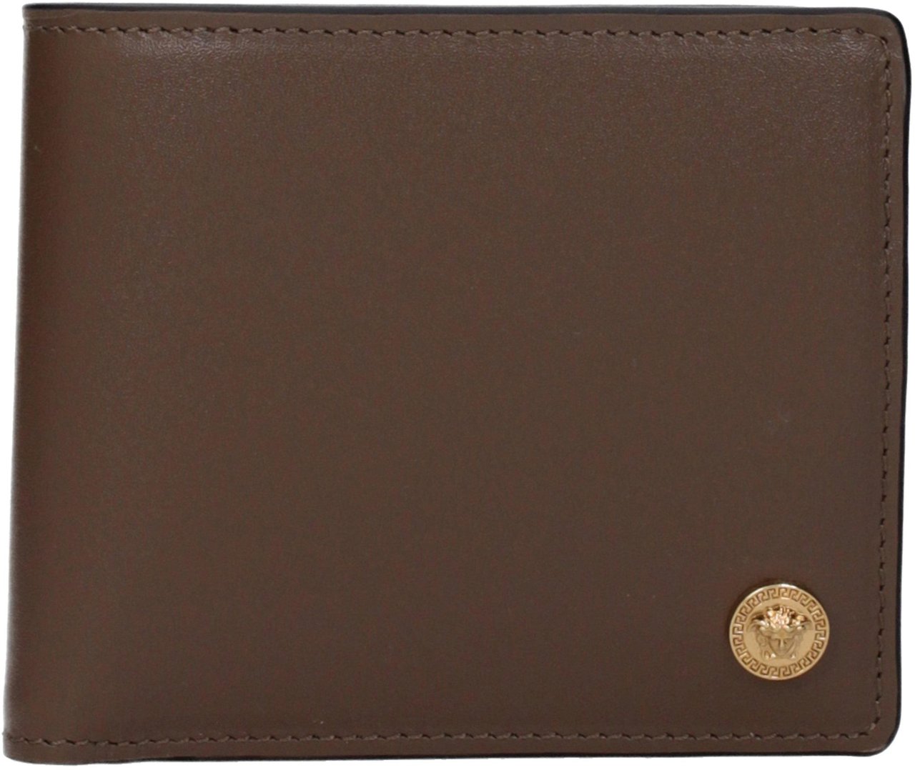 Versace Versace Brown Leather Wallet Bruin