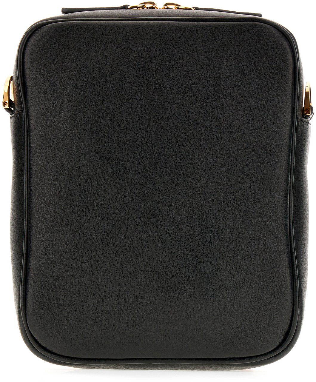 Versace Versace Black leather Medusa Biggie crossbody bag Zwart