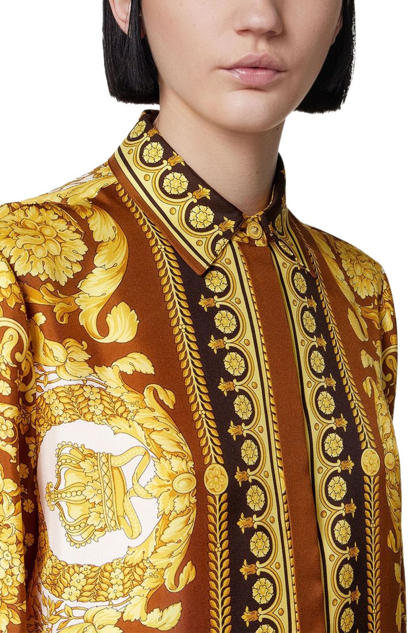 Versace Top Brown/Gold Goud