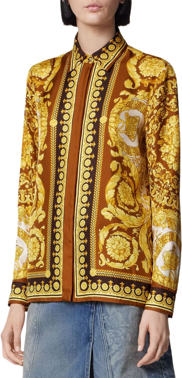 Versace Top Brown/Gold Goud