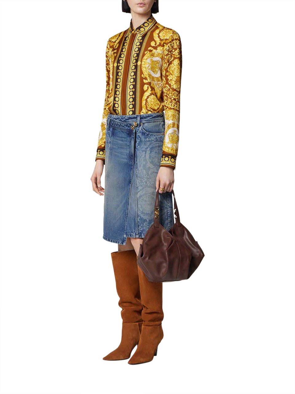 Versace Top Browngold Bruin