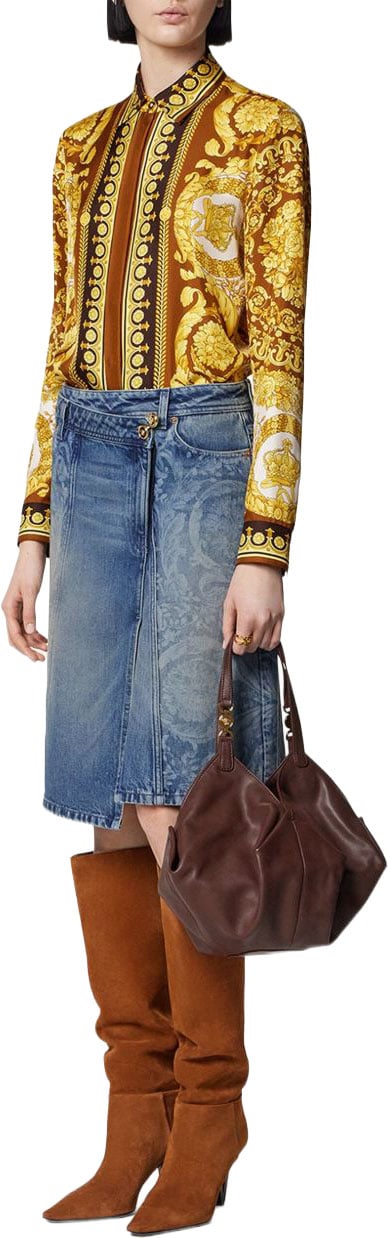 Versace Top Brown/Gold Goud