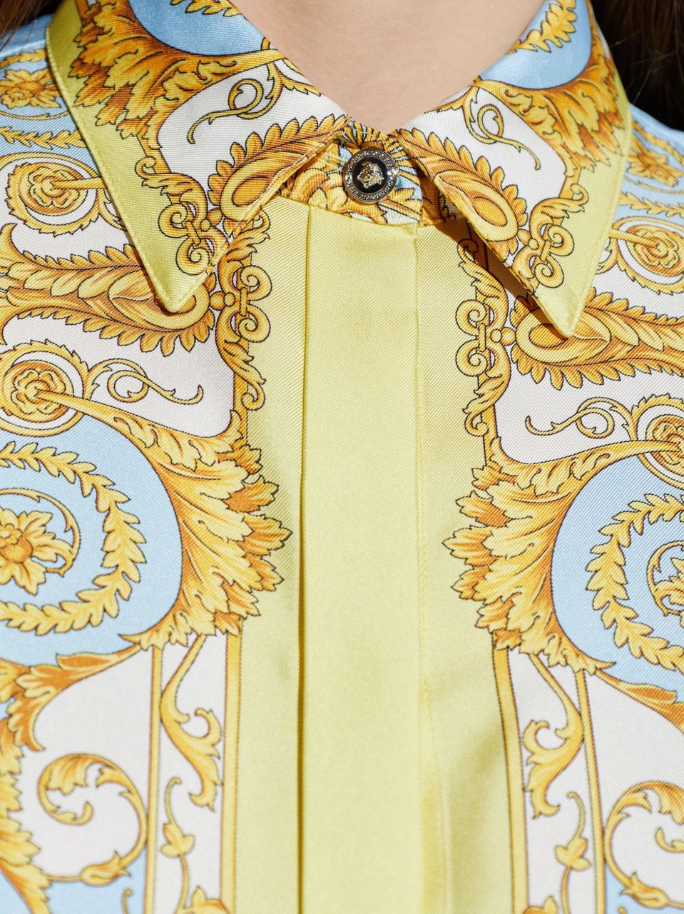 Versace Shirts Clear Blue Blauw