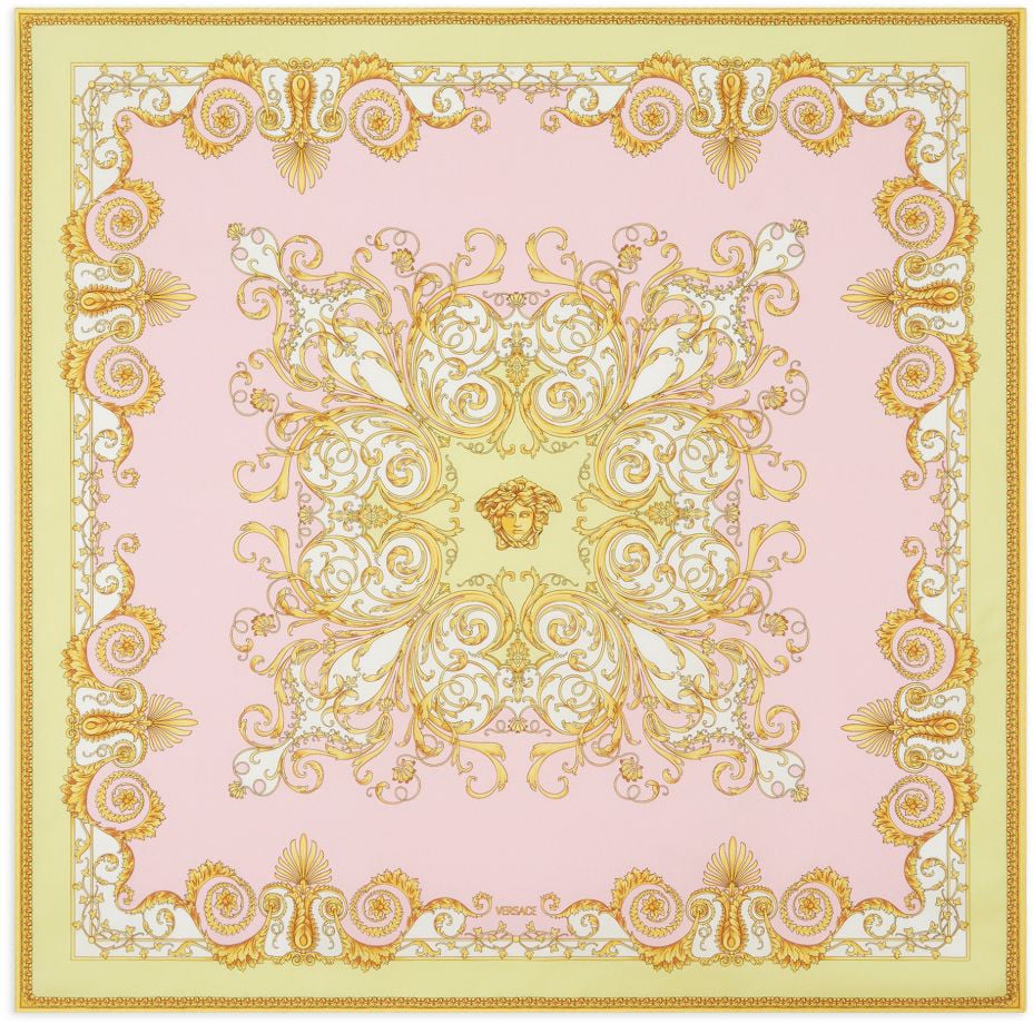 Versace Scarfs Pale Yellow Geel