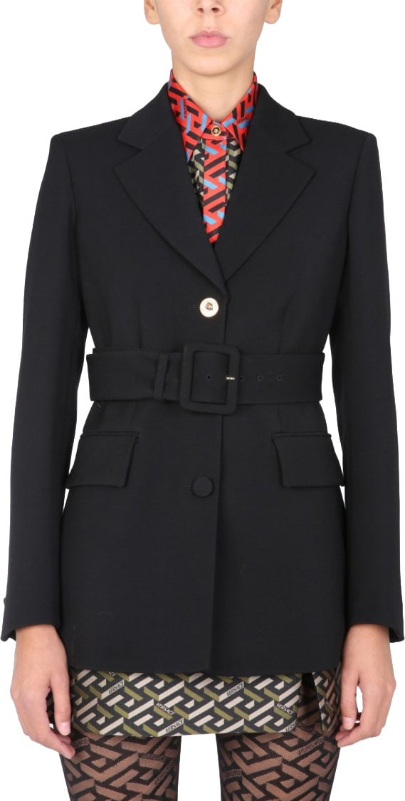 Versace Tailored Black Jacket Zwart