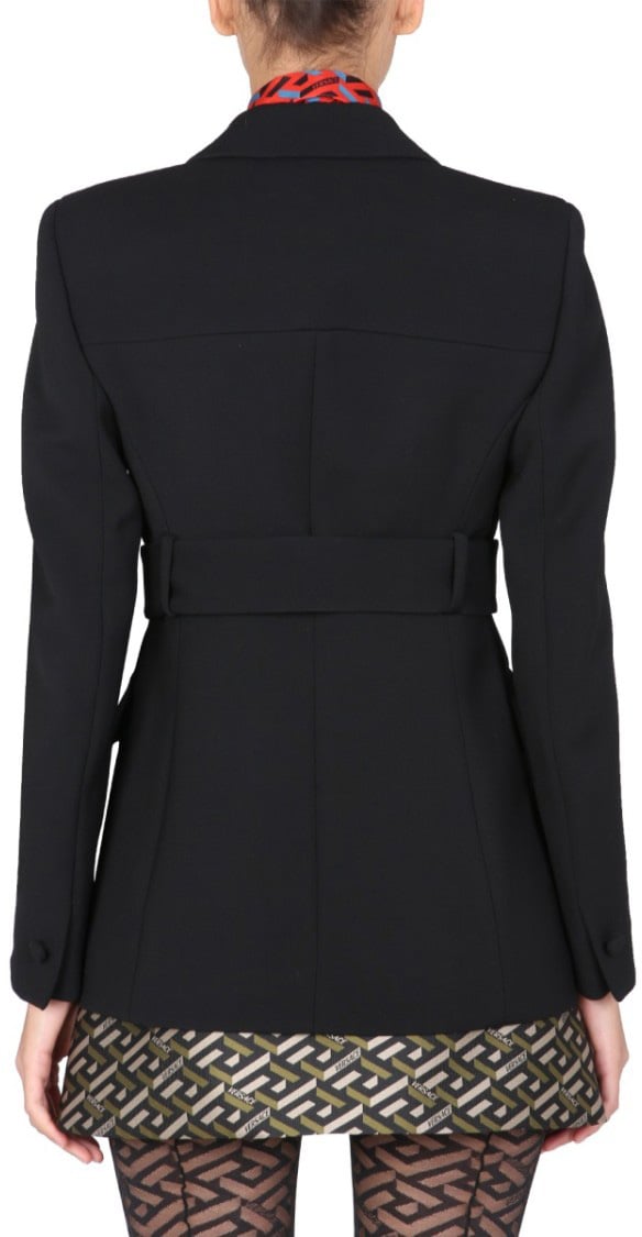 Versace Tailored Black Jacket Zwart
