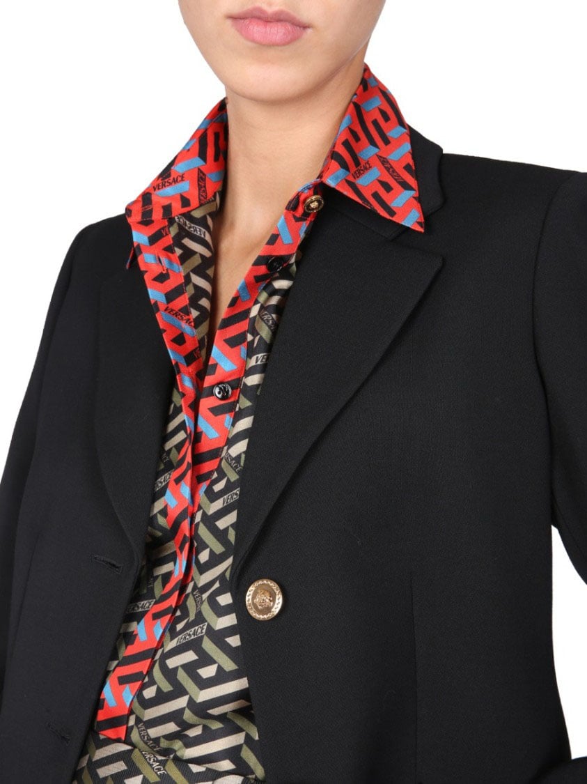 Versace Tailored Black Jacket Zwart