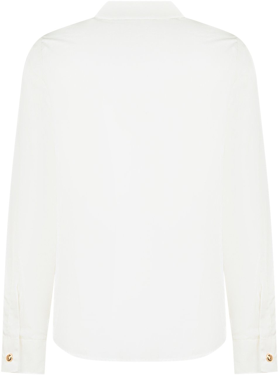 Versace Versace Kids Camicia Bianca con Logo Medusa Oro Wit
