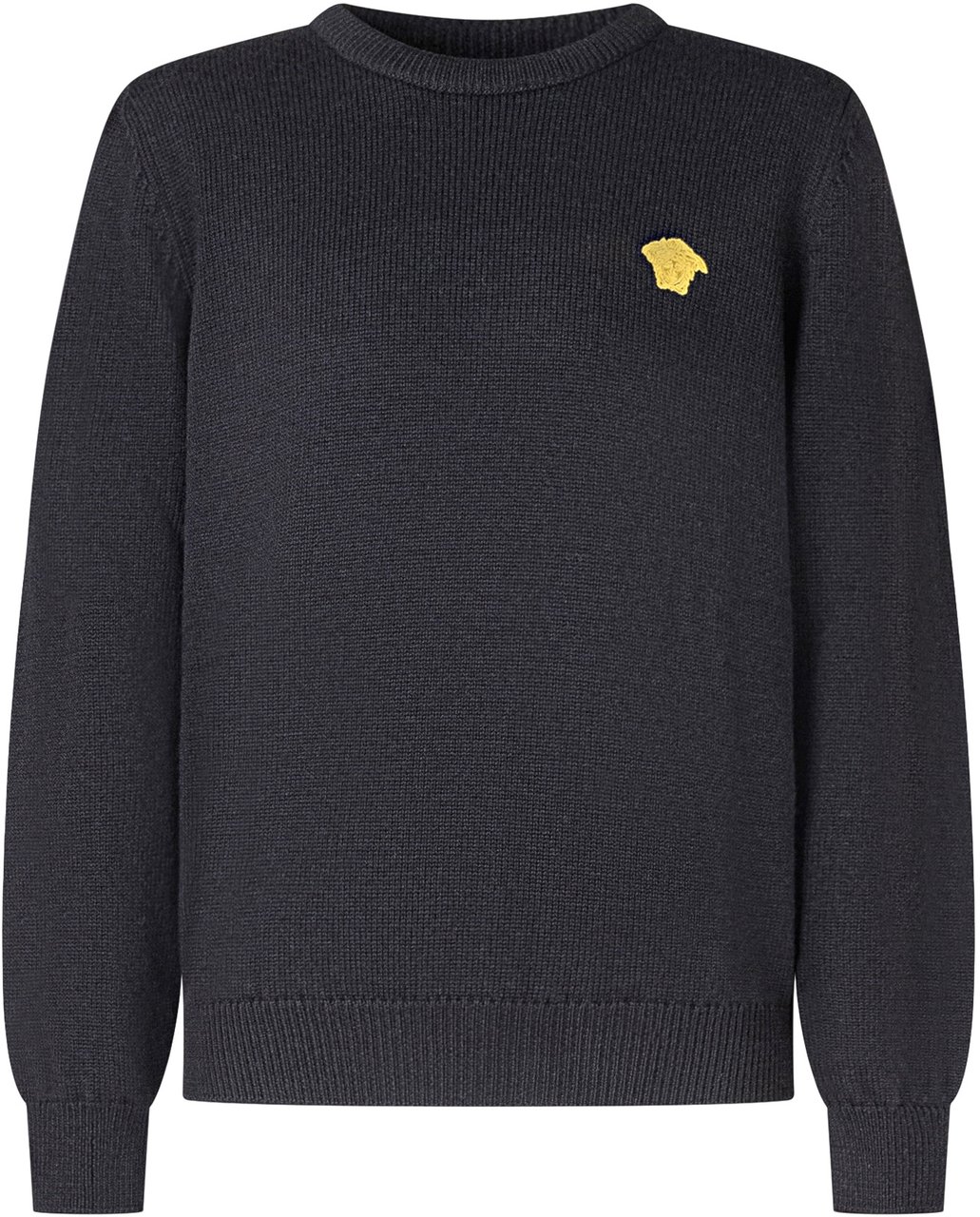Versace Versace Kids Maglione Nero con Logo Medusa Oro Zwart