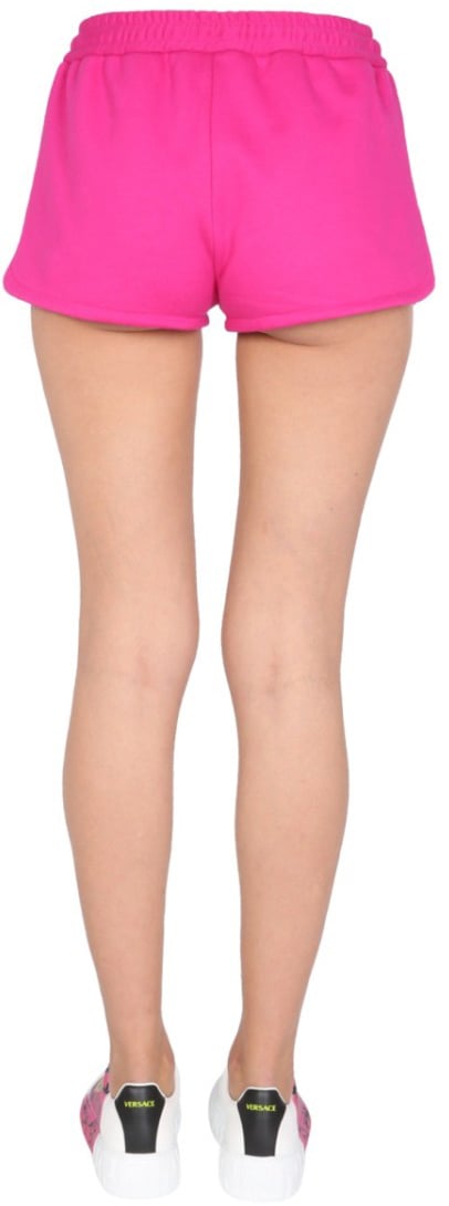 Versace Shorts With Greek Logo Patch Neutraal