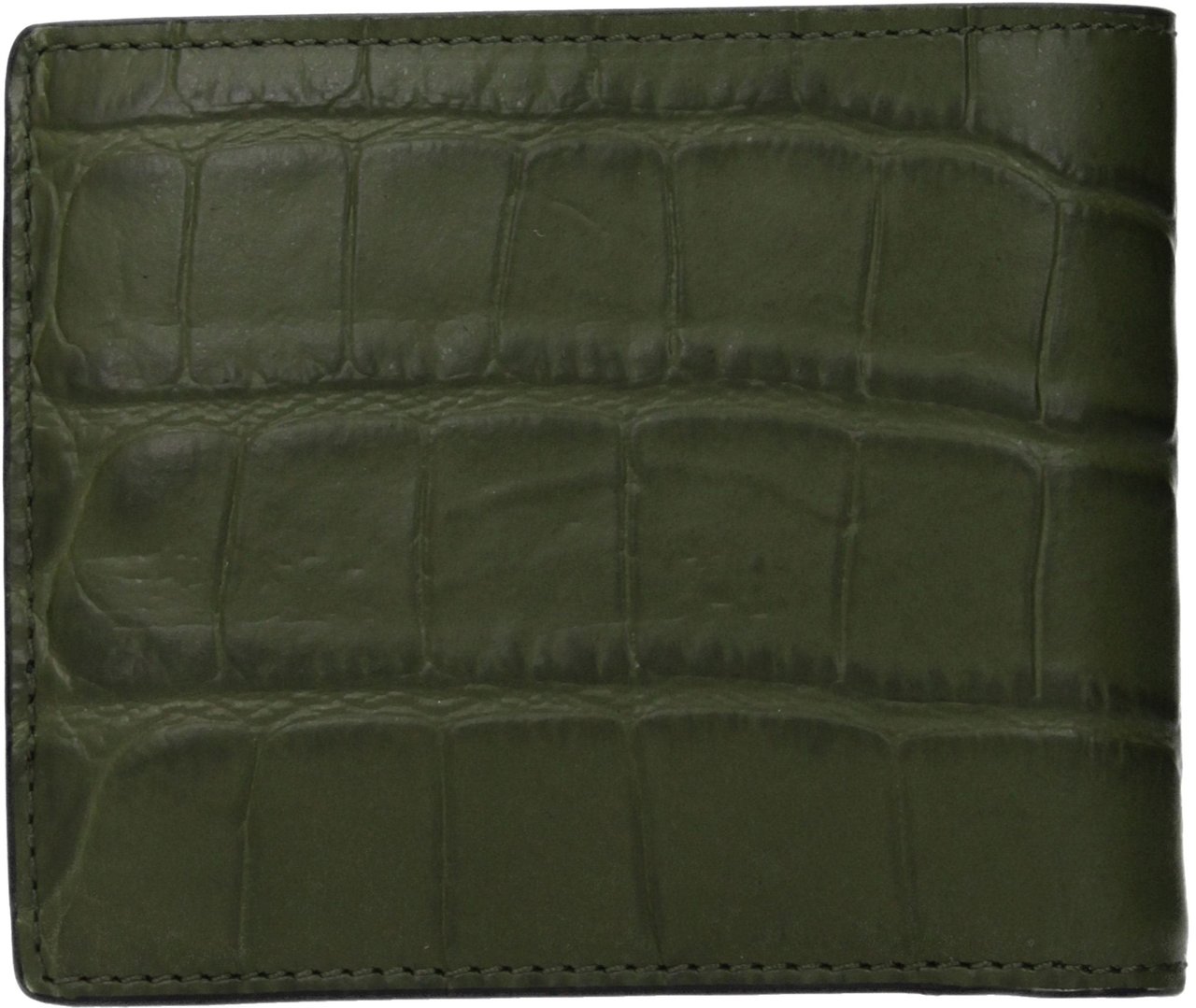 Versace Versace Green Leather Wallet Groen