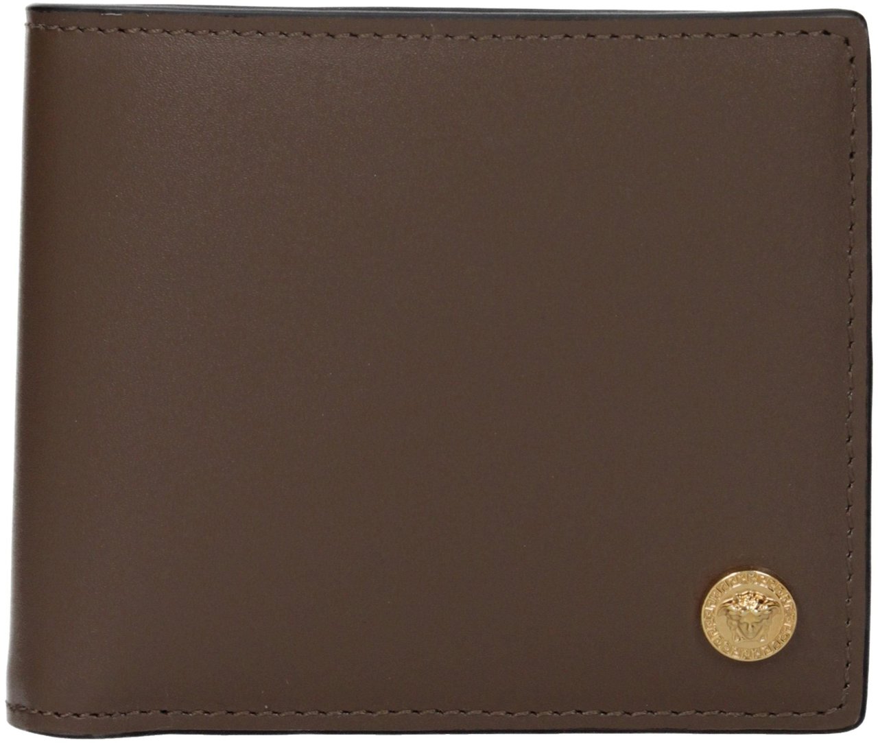 Versace Versace Brown Leather Wallet Bruin