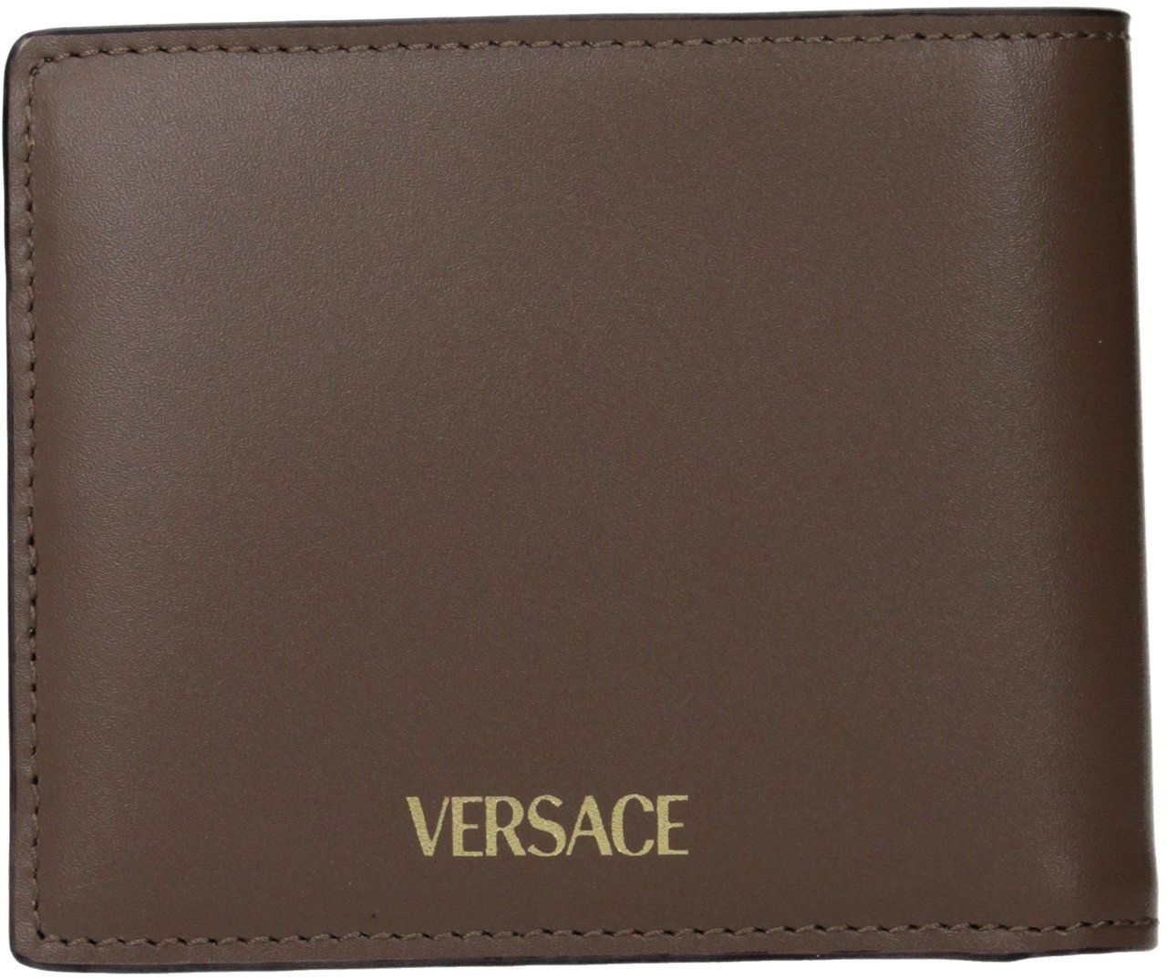 Versace Versace Brown Leather Wallet Bruin