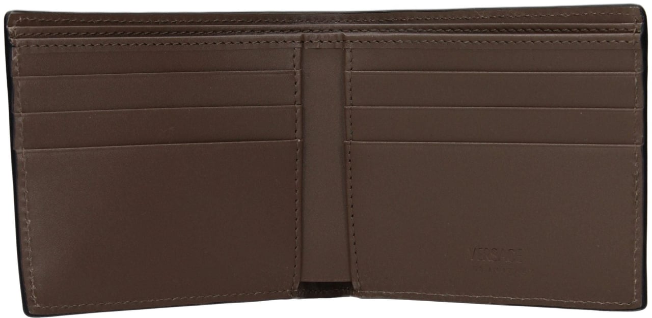Versace Versace Brown Leather Wallet Bruin