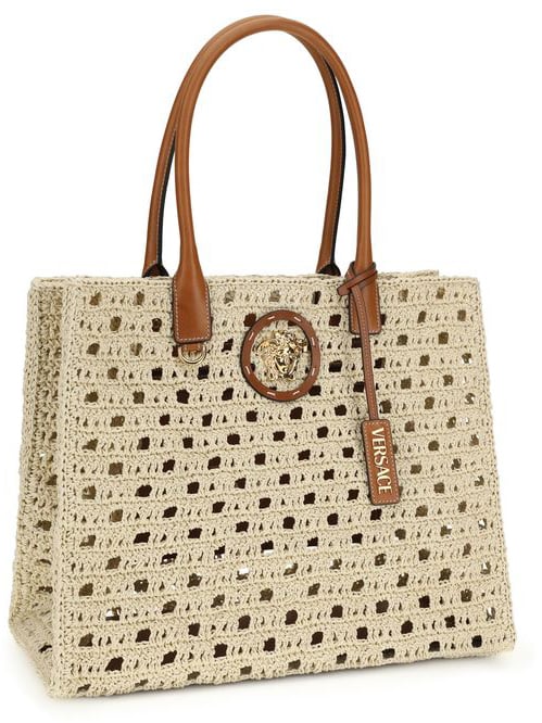 Versace Versace Beige Cotton Handbag Beige