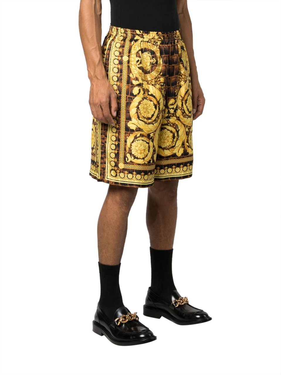 Versace Shorts Caramelblackgold Bruin