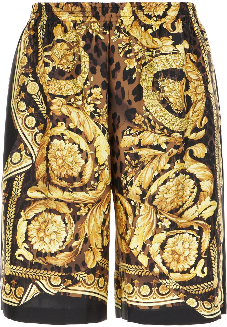 Versace Versace Printed silk bermuda shorts Divers