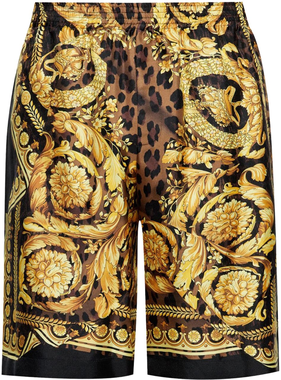 Versace Versace Printed silk bermuda shorts Divers