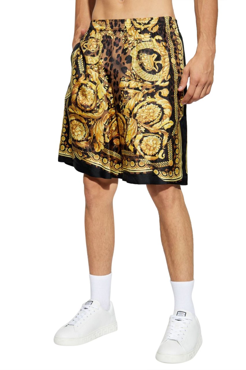 Versace Versace Printed silk bermuda shorts Divers