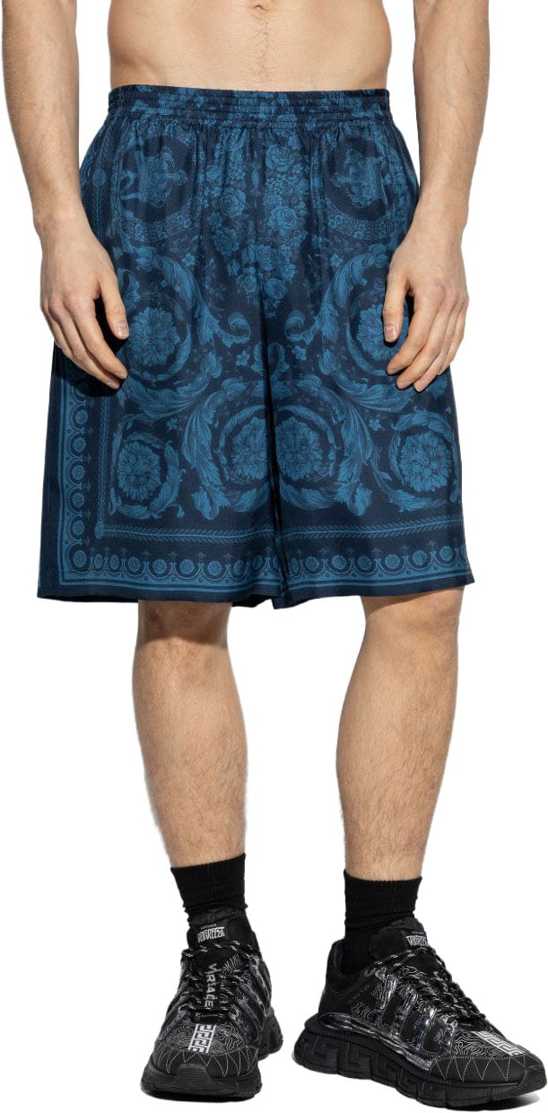 Versace Shorts Bleu Pétrole Navy