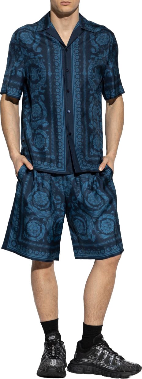 Versace Shorts Bleu Pétrole Navy