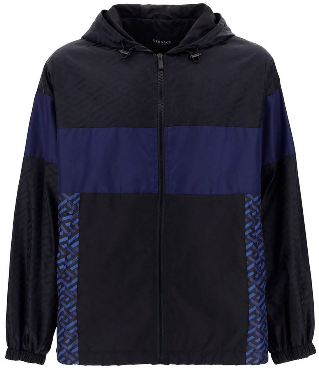 Versace Versace Hooded Windbreaker Jacket Blauw