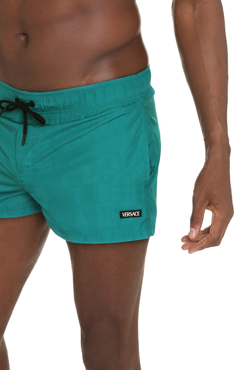 Versace Nylon swim shorts Groen