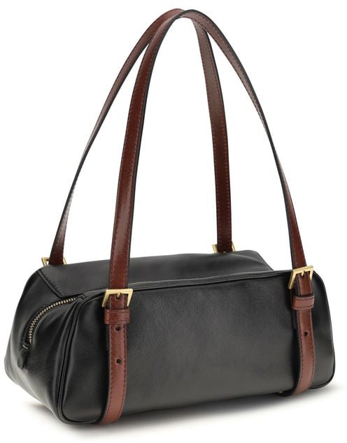 Versace Versace Black Lamb Ovis Aries Aries Shoulder Bag Zwart