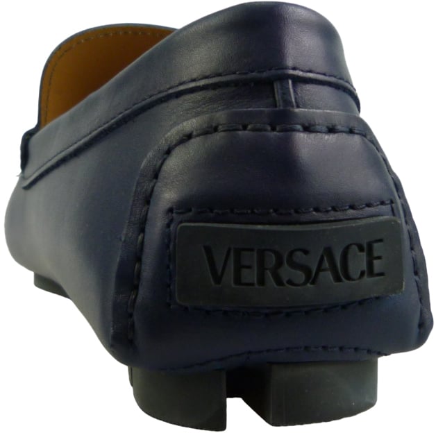 Versace Mocassino driver la medusa navy Blauw