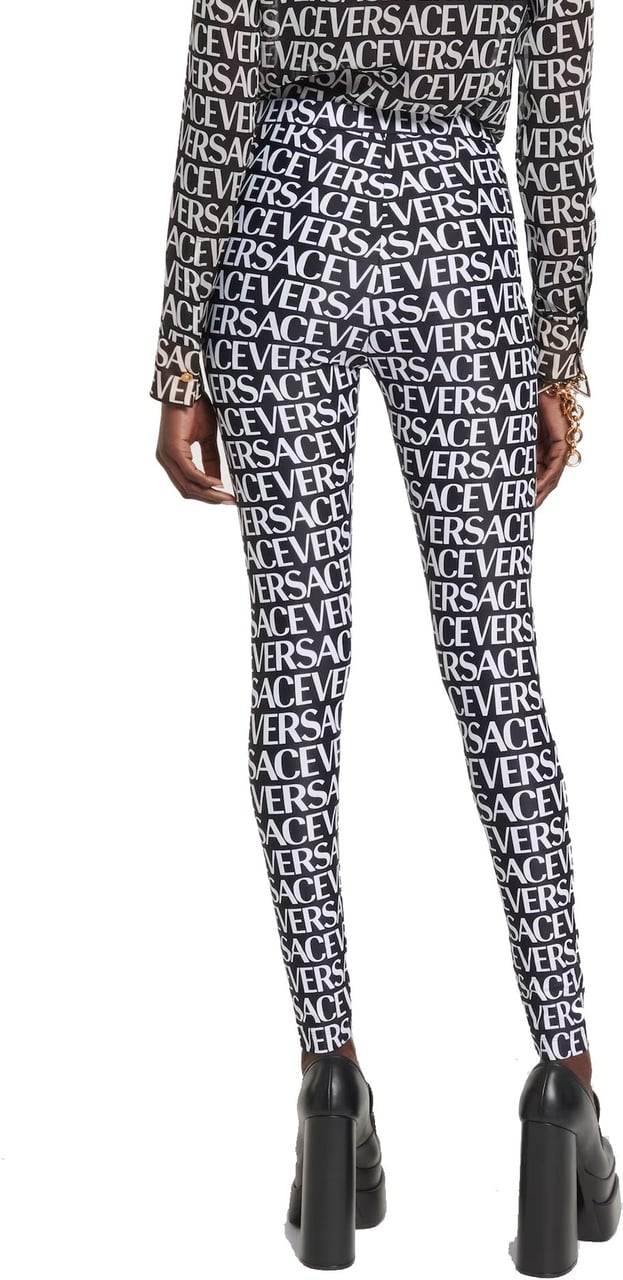 Versace Logo Leggings Zwart