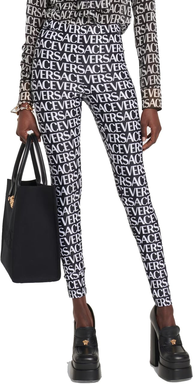 Versace Logo Leggings Zwart