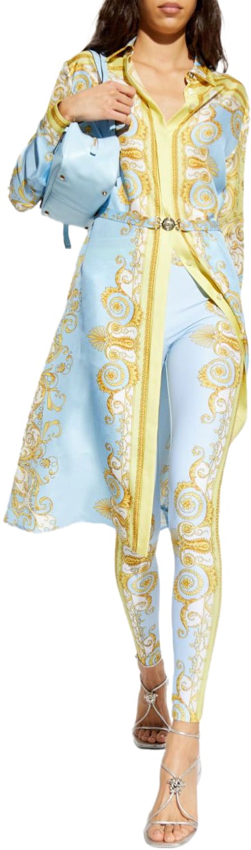 Versace Trousers Clear Blue Blauw