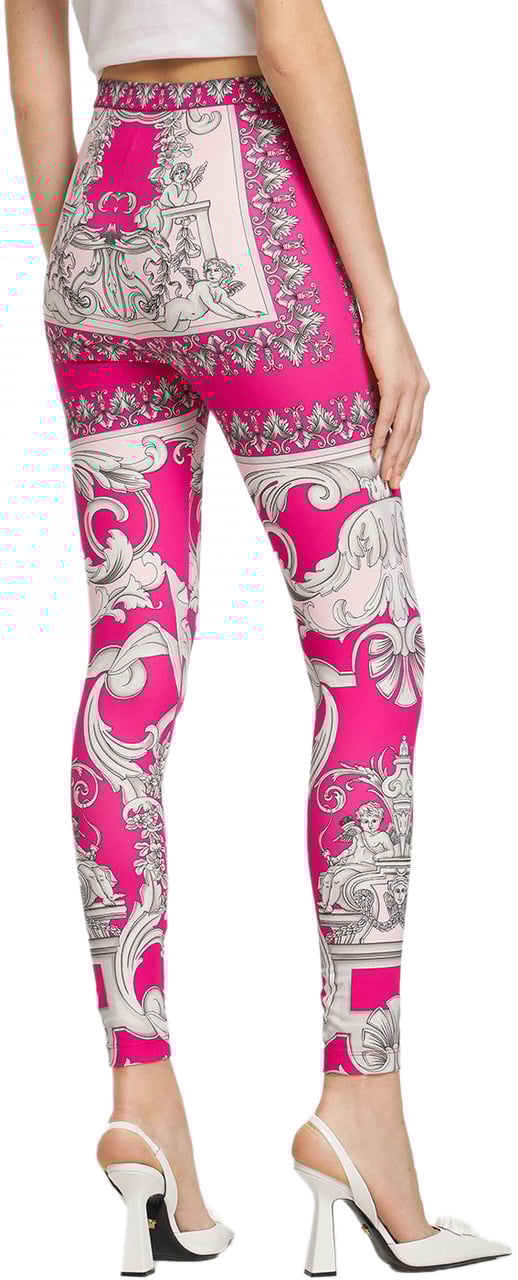 Versace Colorful floral leggings Roze