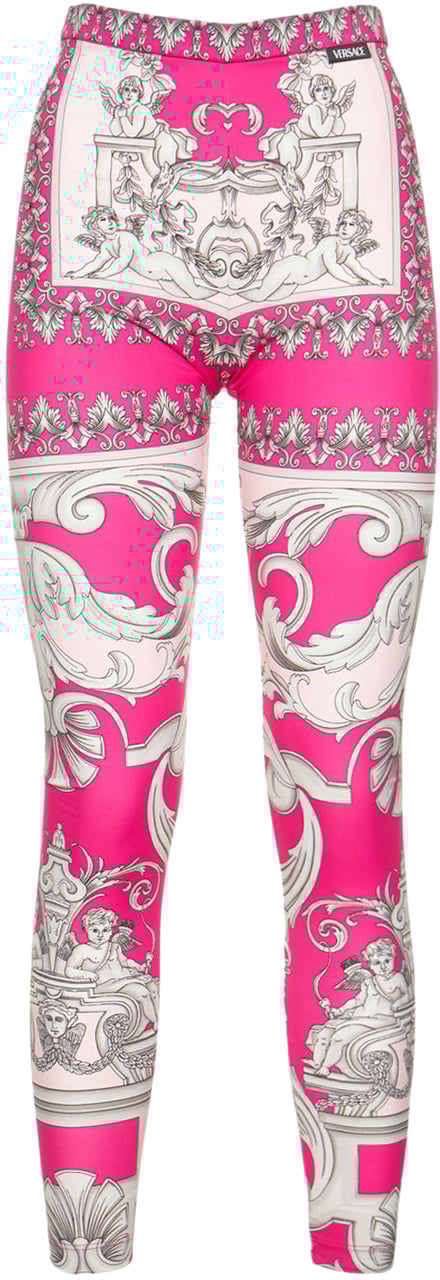 Versace Colorful floral leggings Roze