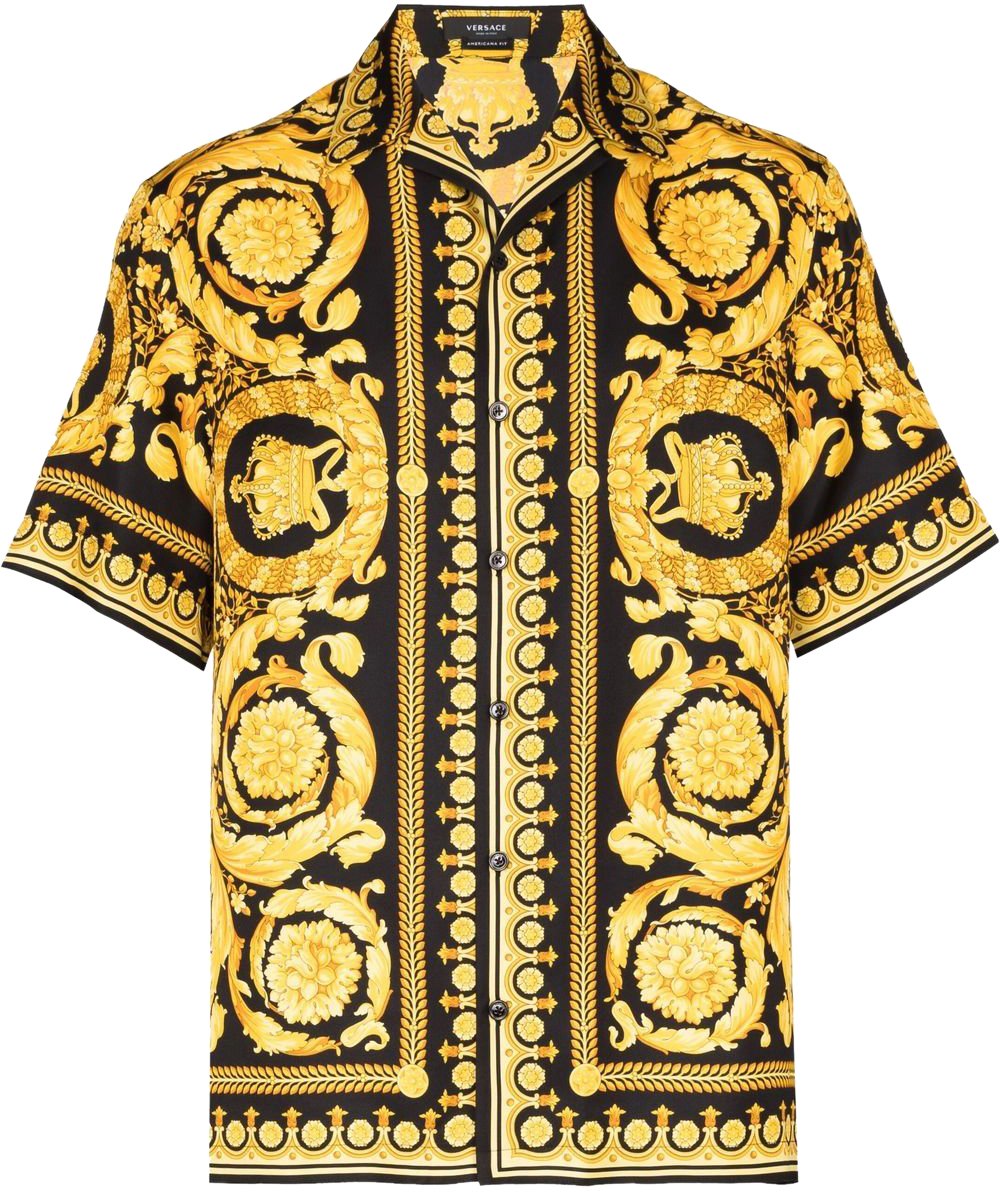 Versace Shirts Blackgold Zwart
