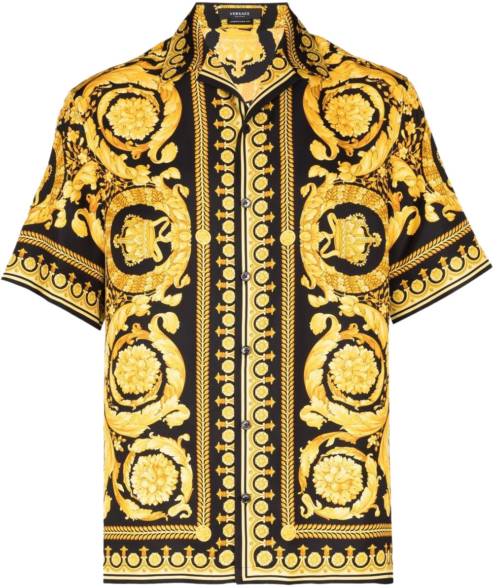 Versace Shirts Blackgold Zwart