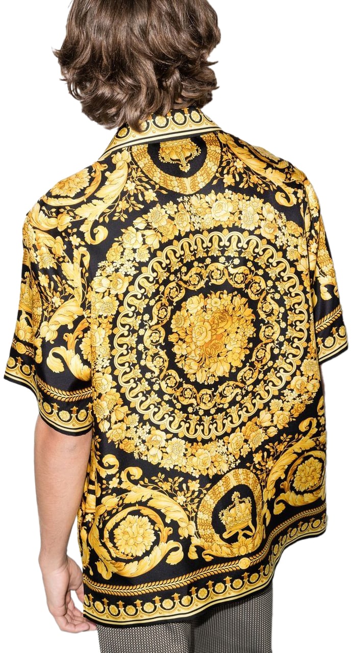 Versace Shirts Blackgold Zwart