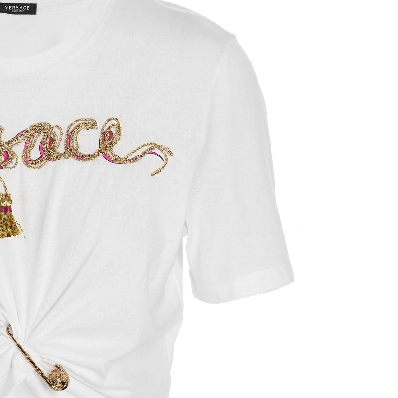 Versace Pin Logo T-shirt Wit