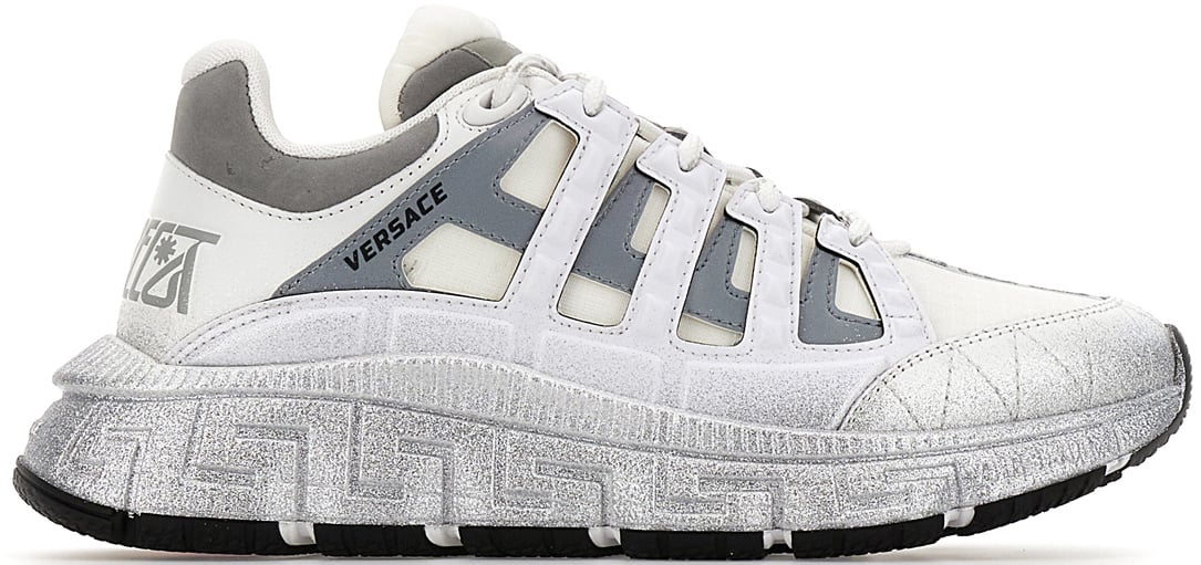 Versace Versace Multicolor polyester and leather Trigreca sneakers Divers