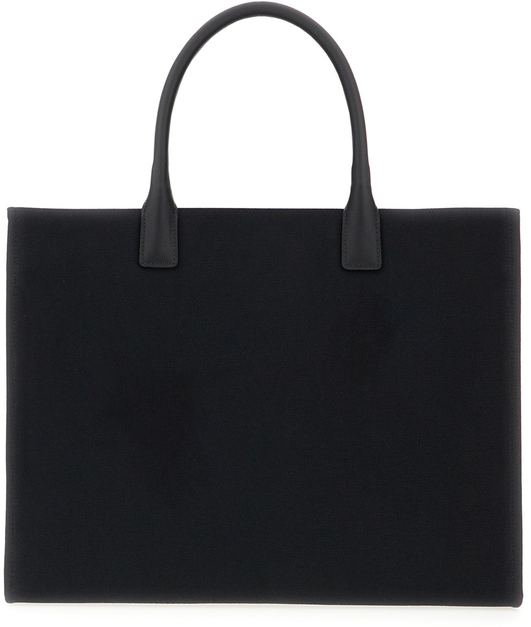 Versace Versace Black canvas shopping bag Zwart