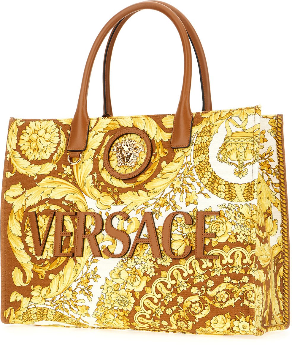 Versace Versace Printed canvas shopping bag Divers