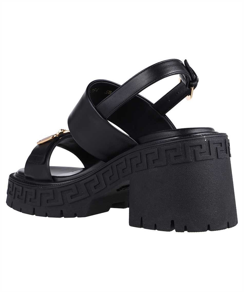 Versace Logo detail leather sandals Zwart