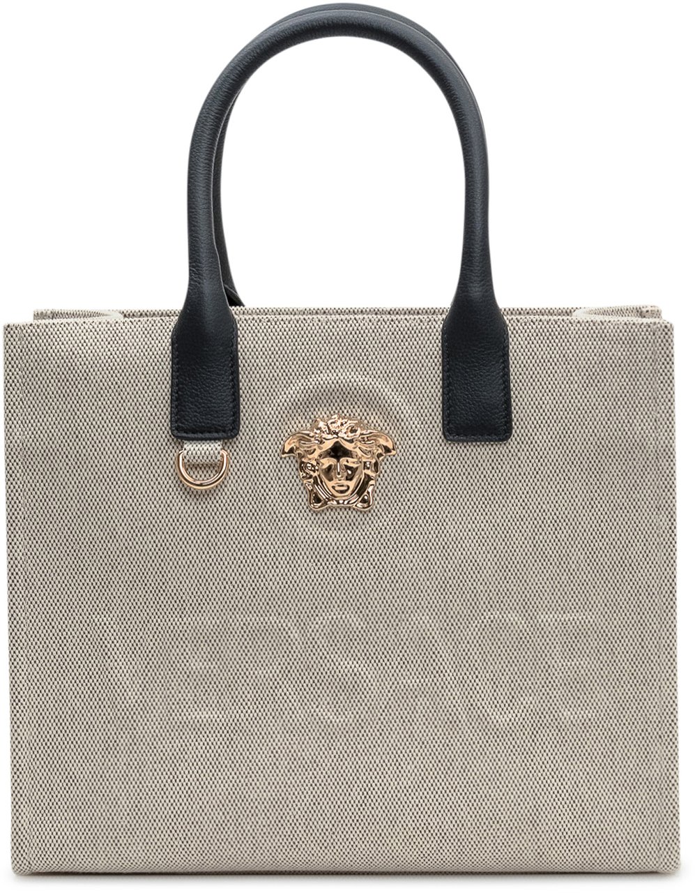 Versace Borsa Tote Piccola in Tessuto Lichtgrijs
