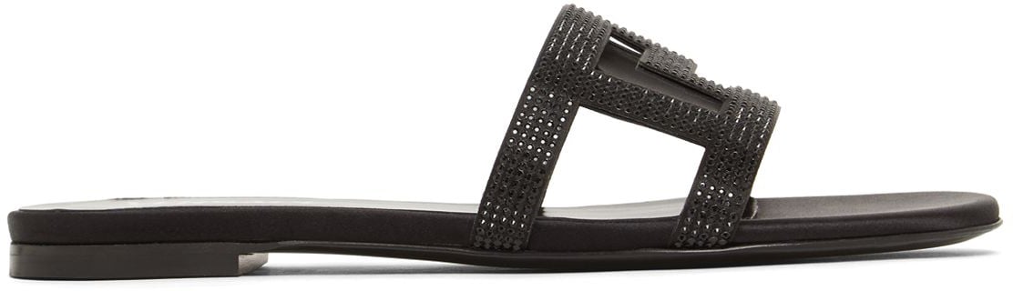 Versace Elegant, lightweight and versatile summer mules Zwart