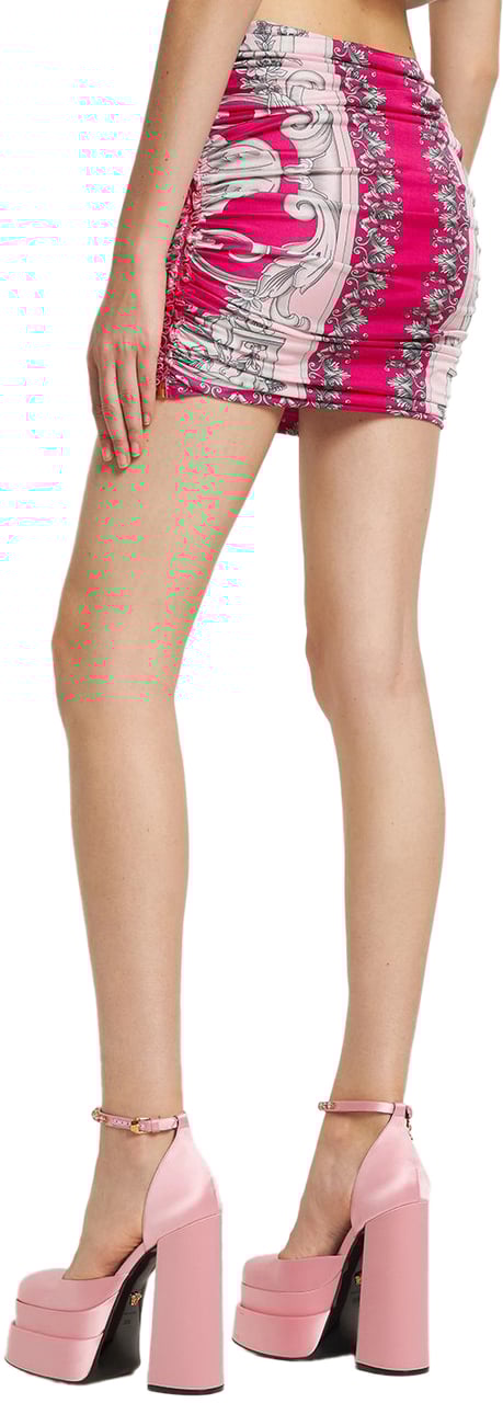 Versace Printed miniskirt Roze