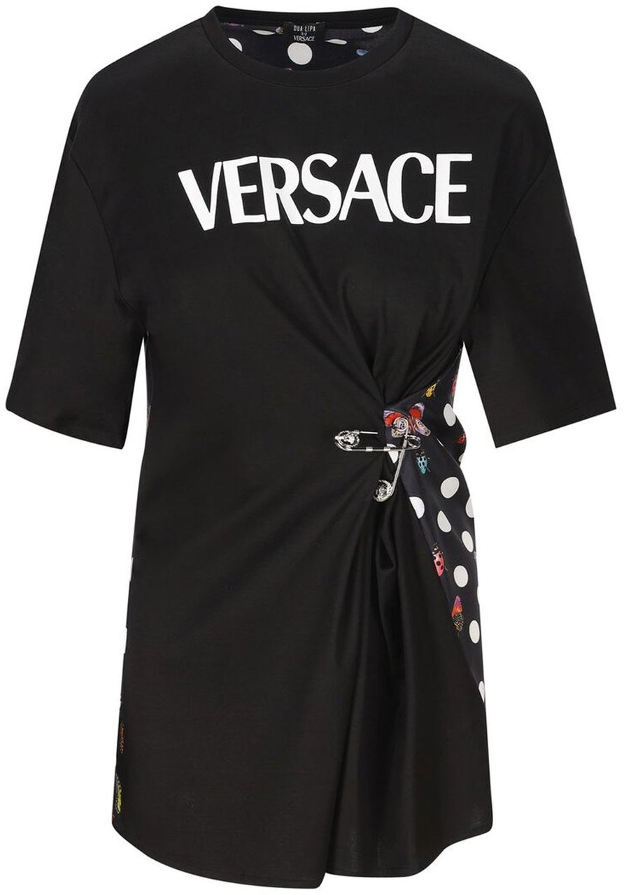 Versace x Dua Lipa Butterfly Print T-shirt Zwart
